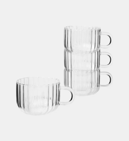 Räfflade glas (4-pack)